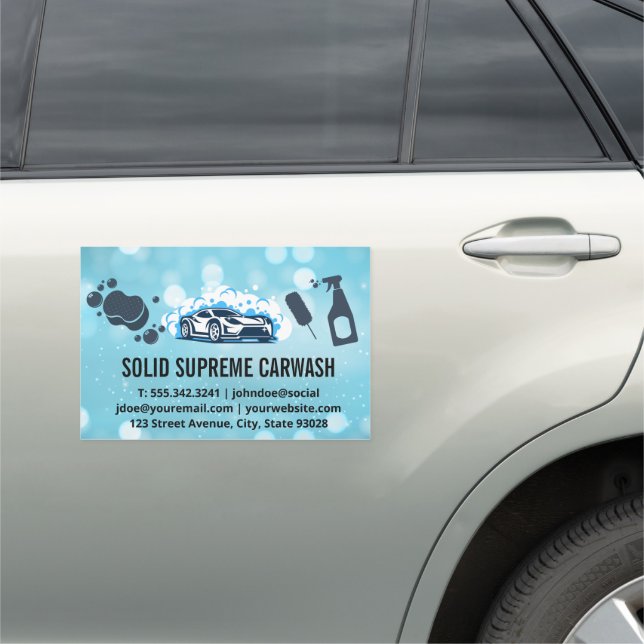 Auto Car Wash Cleaning Services Magnet (In Situ)