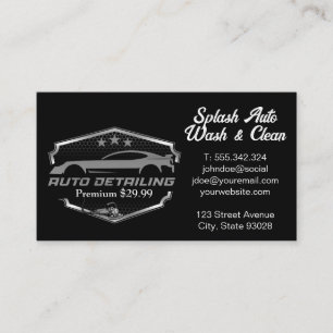 Auto Car Wash Detailing Cleaning Service Business Card