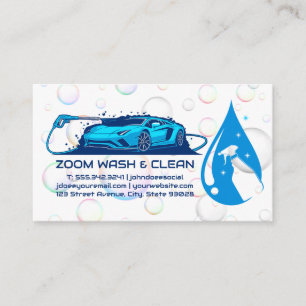 Auto Care   Car Wash Services Business Card