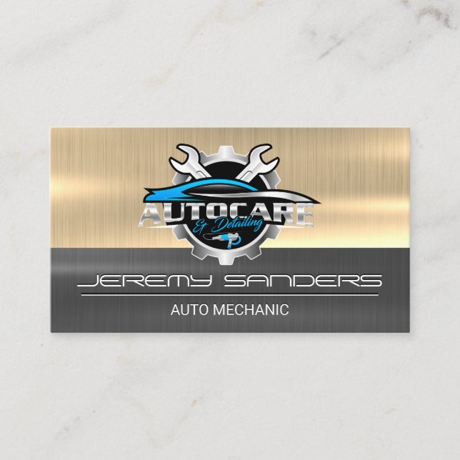 Auto Care Wrenches | Mechanic Services Business Card (Front)