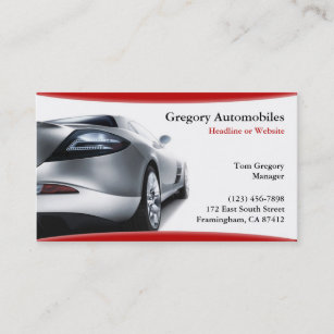 Personalised Business Cards Car Salesman ThemeCar Design for Auto Sales