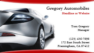 car business cards zazzle