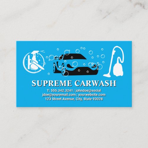Auto Cleaning Tools  Soap Bubbles Business Card