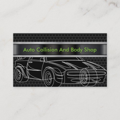 Auto Collision And Body Shop Business Card