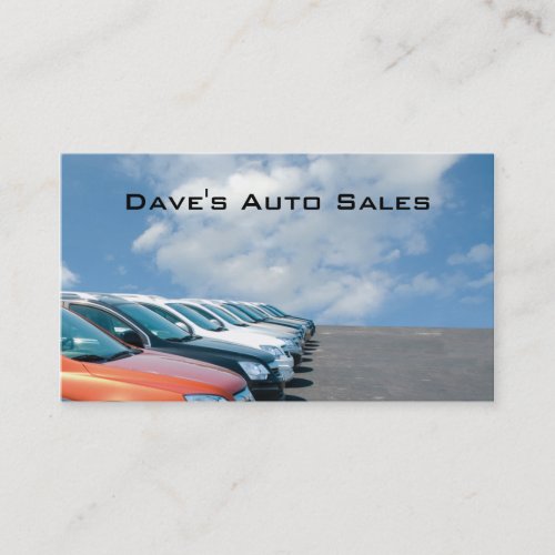 Auto dealer lot business card template
