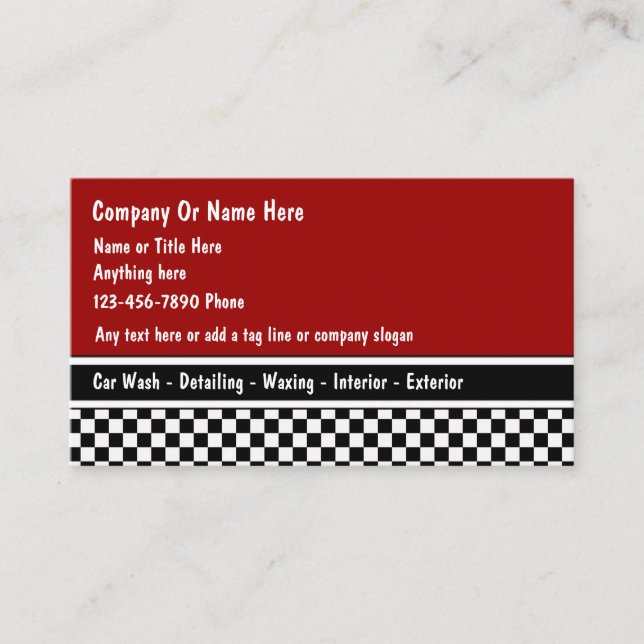 Auto Detail Business Cards (Front)