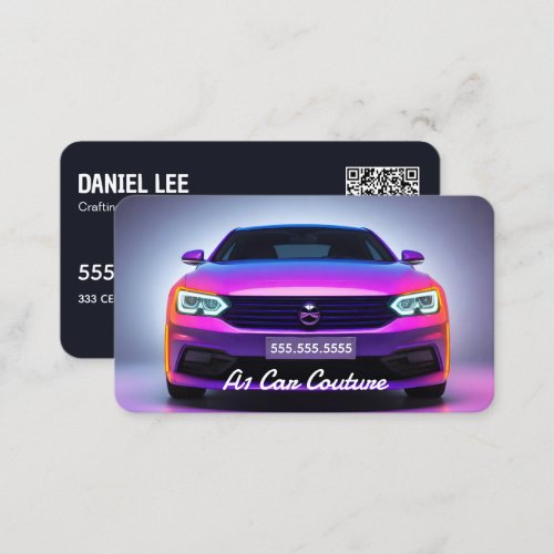  Auto Detailer Custom QR Business Card