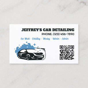 Auto Detailer Custom QR Business Card