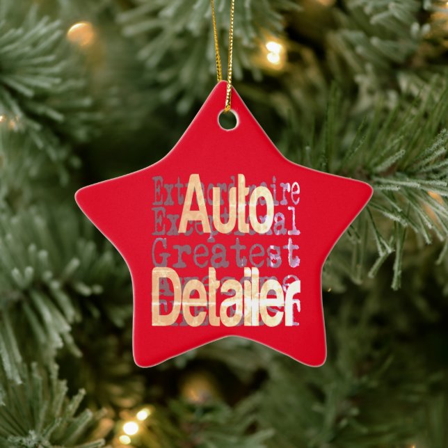 Auto Detailer Extraordinaire Ceramic Ornament (Tree)