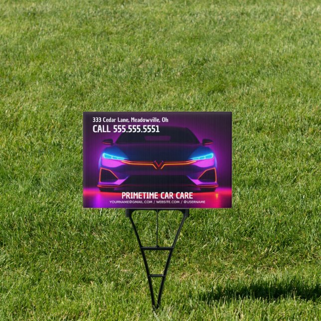 Auto Detailer Neon Sign (Insitu)
