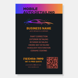 Auto Detailing and Car Wash Personalized Foam Board