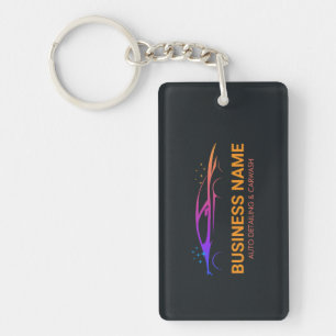 Auto Detailing and Car Wash Personalized Keychain