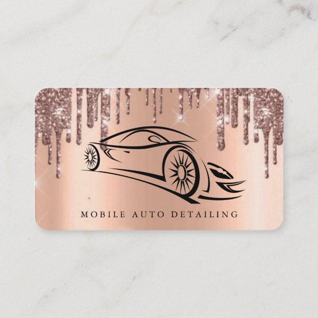 Auto Detailing, Auto Repair Logo Business Card (Back)