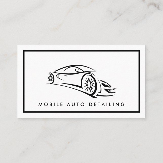 Auto Detailing, Auto Repair Logo Business Card (Back)
