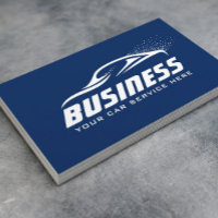Auto Detailing Automotive Car Wash Navy Blue Business Card