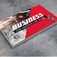 Auto Detailing Automotive Car Wash Red Cleaning Business Card at Zazzle