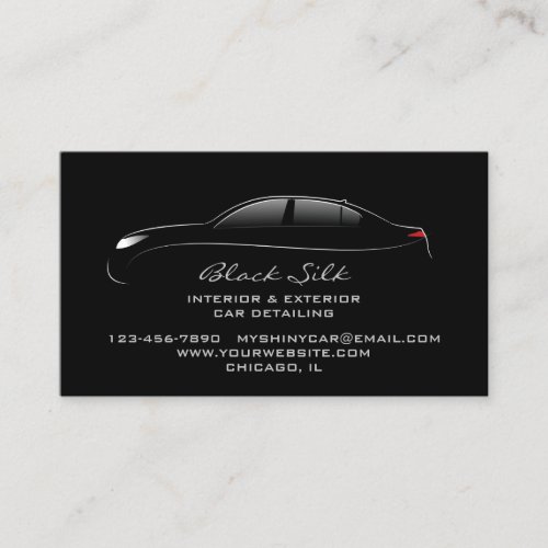 Auto Detailing Bold Business Card