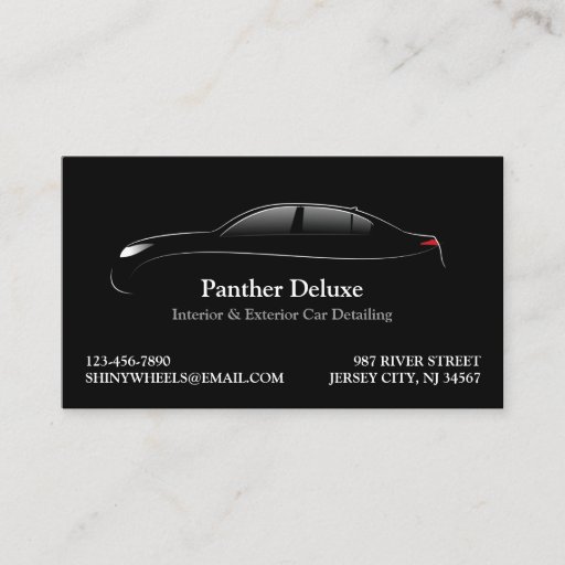 Customizable Auto Detailing Business Card