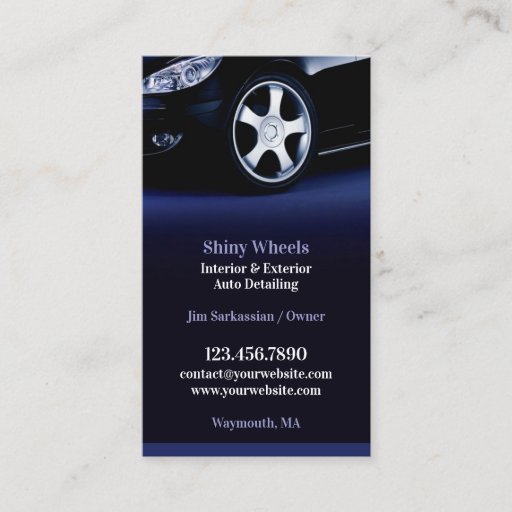 Customizable Auto Detailing Business Card