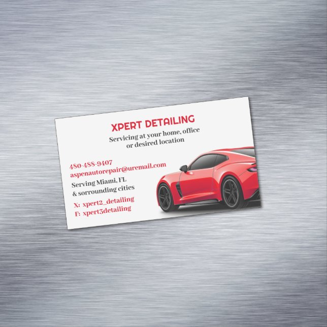 Auto Detailing Business Card Magnet (In Situ)