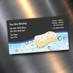 Auto Detailing Business Card Magnet at Zazzle