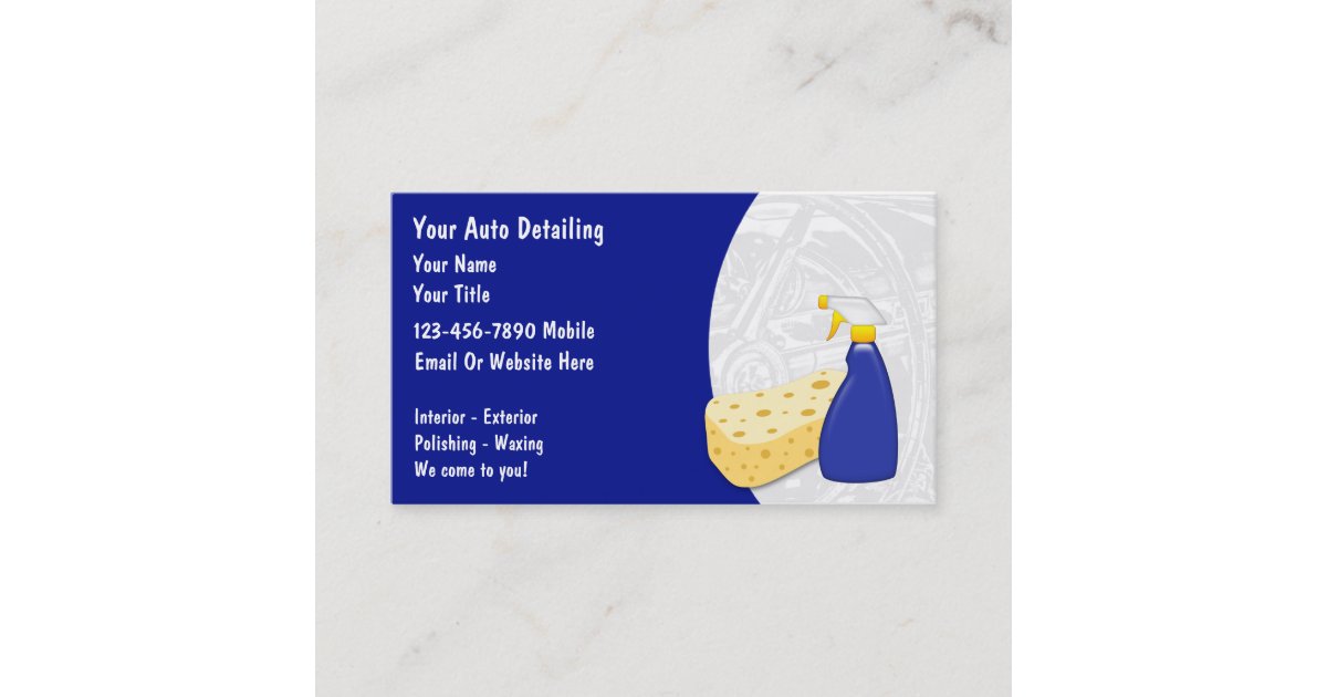 Auto Detailing Business Cards | Zazzle