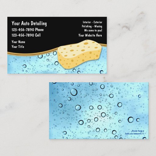 Customizable Auto Detailing Business Cards