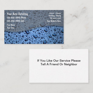 Auto Detailing Business Cards