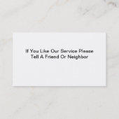Auto Detailing Business Cards (Back)