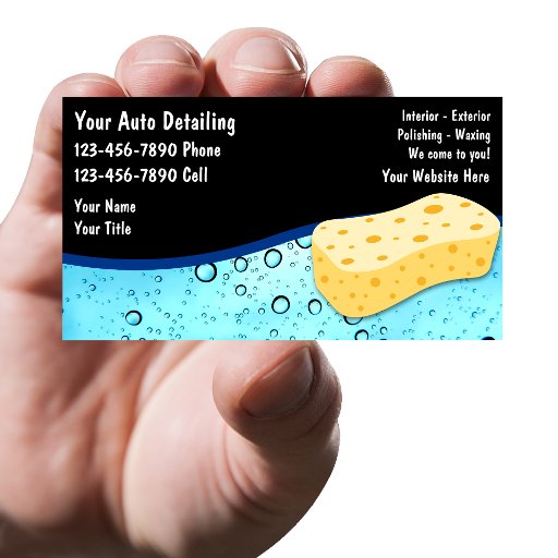 Customizable Auto Detailing Business Cards