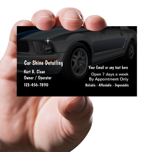 Customizable Auto Detailing Business Cards