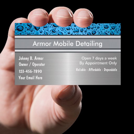 Customizable Auto Detailing Business Cards