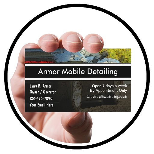 Customizable Auto Detailing Business Cards
