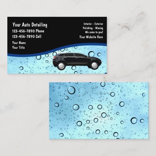 Customizable Auto Detailing Business Cards