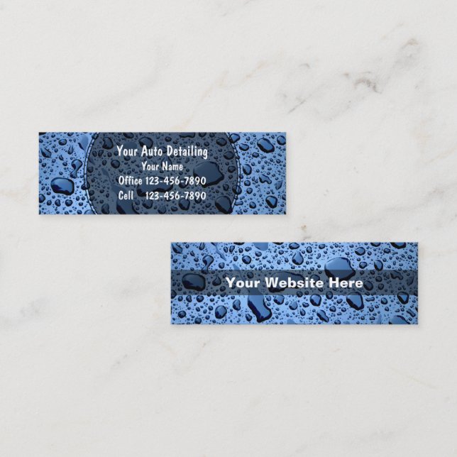 Auto Detailing Business Cards (Front/Back)