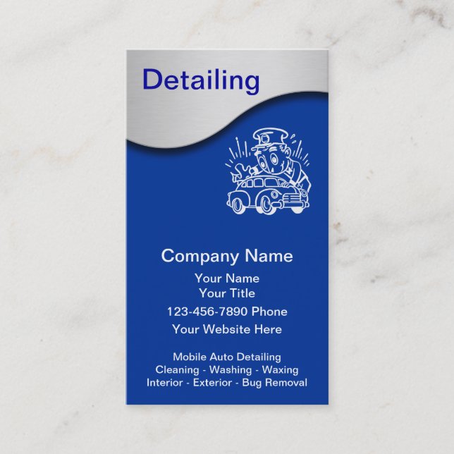 Auto Detailing Business Cards (Front)