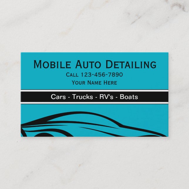 Auto Detailing Business Cards (Front)