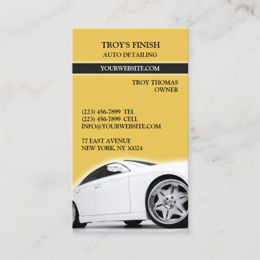 Customizable Auto Detailing / Cars Business Card
