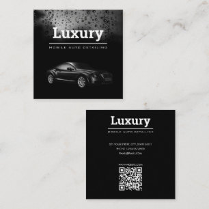 Auto Detailing Car Cleaning Repair Wash Automotive Square Business Card
