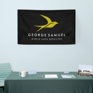 Auto Detailing   Car Repair Shop Flying Bird Logo Banner