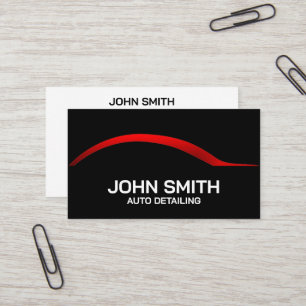 Auto Detailing Car Wash Automotive Black Business Card