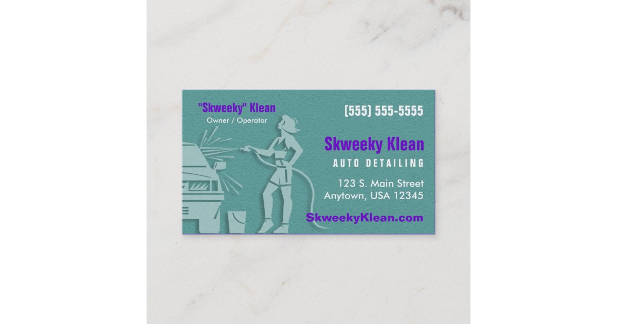 Auto Detailing / Car Wash Business Card | Zazzle