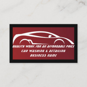 Auto Detailing Car Wash Elegant Dark Business Card