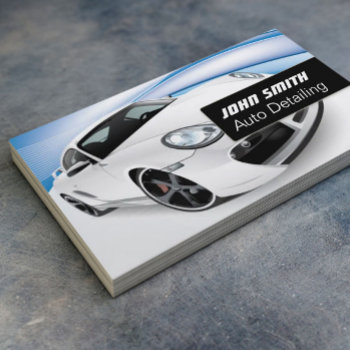 Auto Detailing Car Wash Modern Business Card by cardfactory at Zazzle
