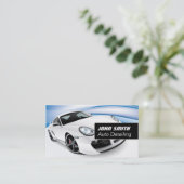 Auto Detailing Car Wash Modern Business Card (Standing Front)