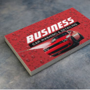 Auto Detailing Car Wash Modern Red Cleaning  Business Card at Zazzle