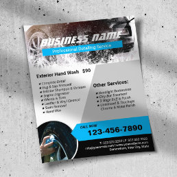 Auto Detailing Car Wash Professional Cleaning Flyer