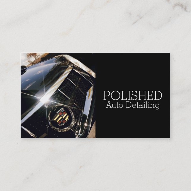 Auto Detailing Car Wash Service Business Card (Front)