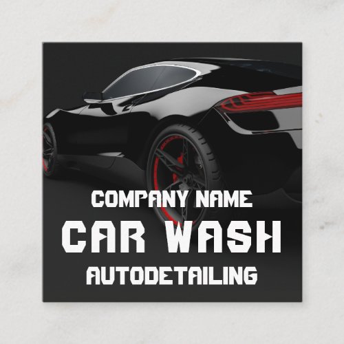  Auto Detailing Car Wash Square Business Card