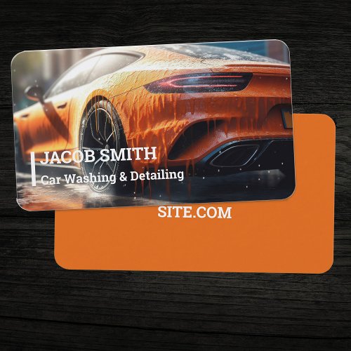 Auto Detailing Car Washing Business Card
